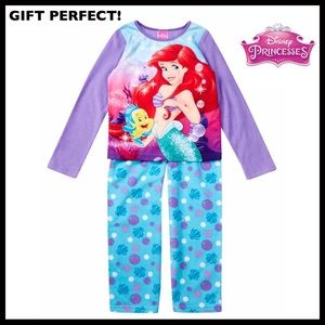 DISNEY PRINCESS LITTLE MERMAID GIRLS PJS PAJAMAS SLEEP BOTTOMS & TOP